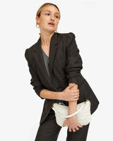 Petit Moyen Messenger, Puffy Cream Woven
