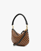 Petit Moyen Messenger, Woven Zig-Zag, Black/Natural