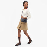 Petit Moyen Messenger, Twilight Navy Medium Woven Diagonal
