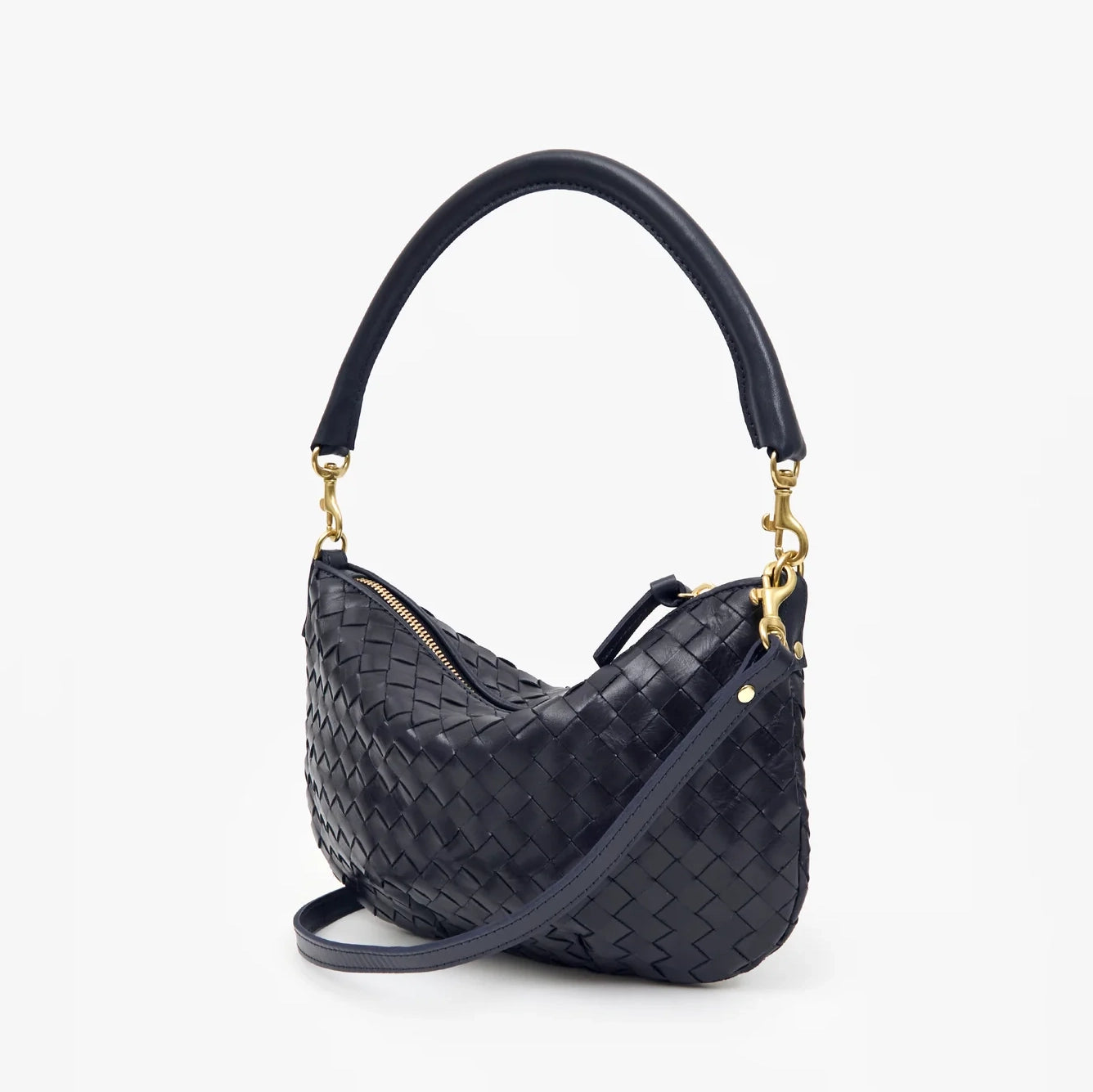 Petit Moyen Messenger, Twilight Navy Medium Woven Diagonal