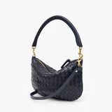 Petit Moyen Messenger, Twilight Navy Medium Woven Diagonal