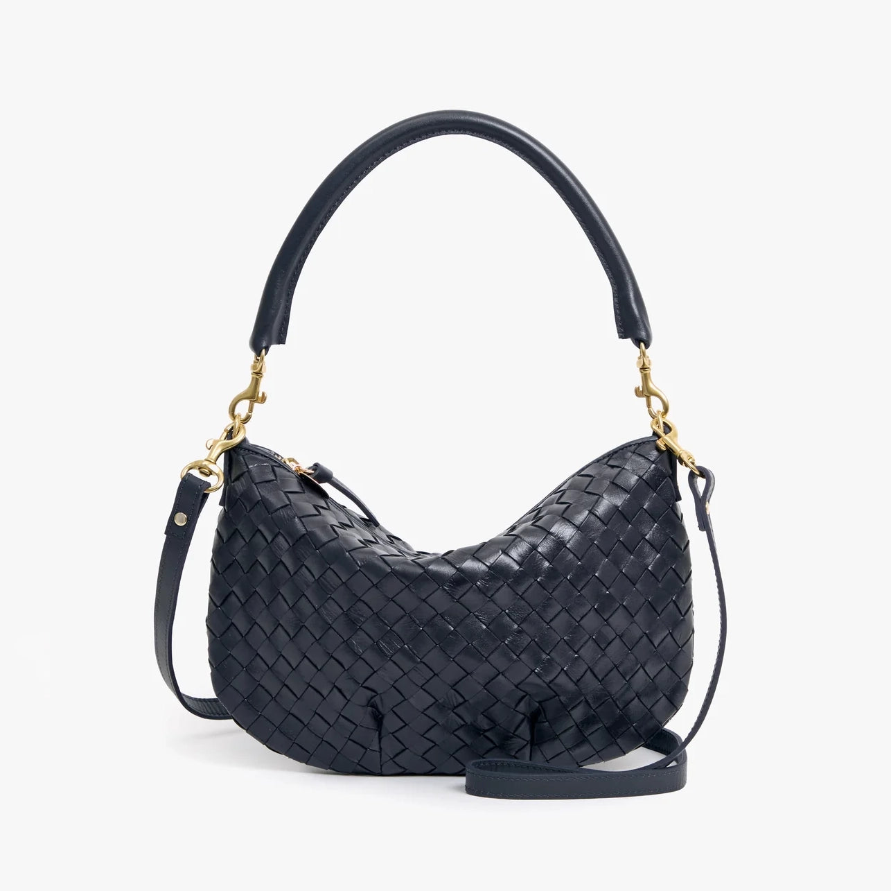 Petit Moyen Messenger, Twilight Navy Medium Woven Diagonal