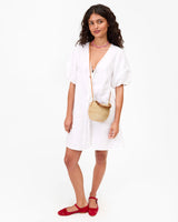 Petite Pot de Miel, Cream Rattan with Bamboo Handle
