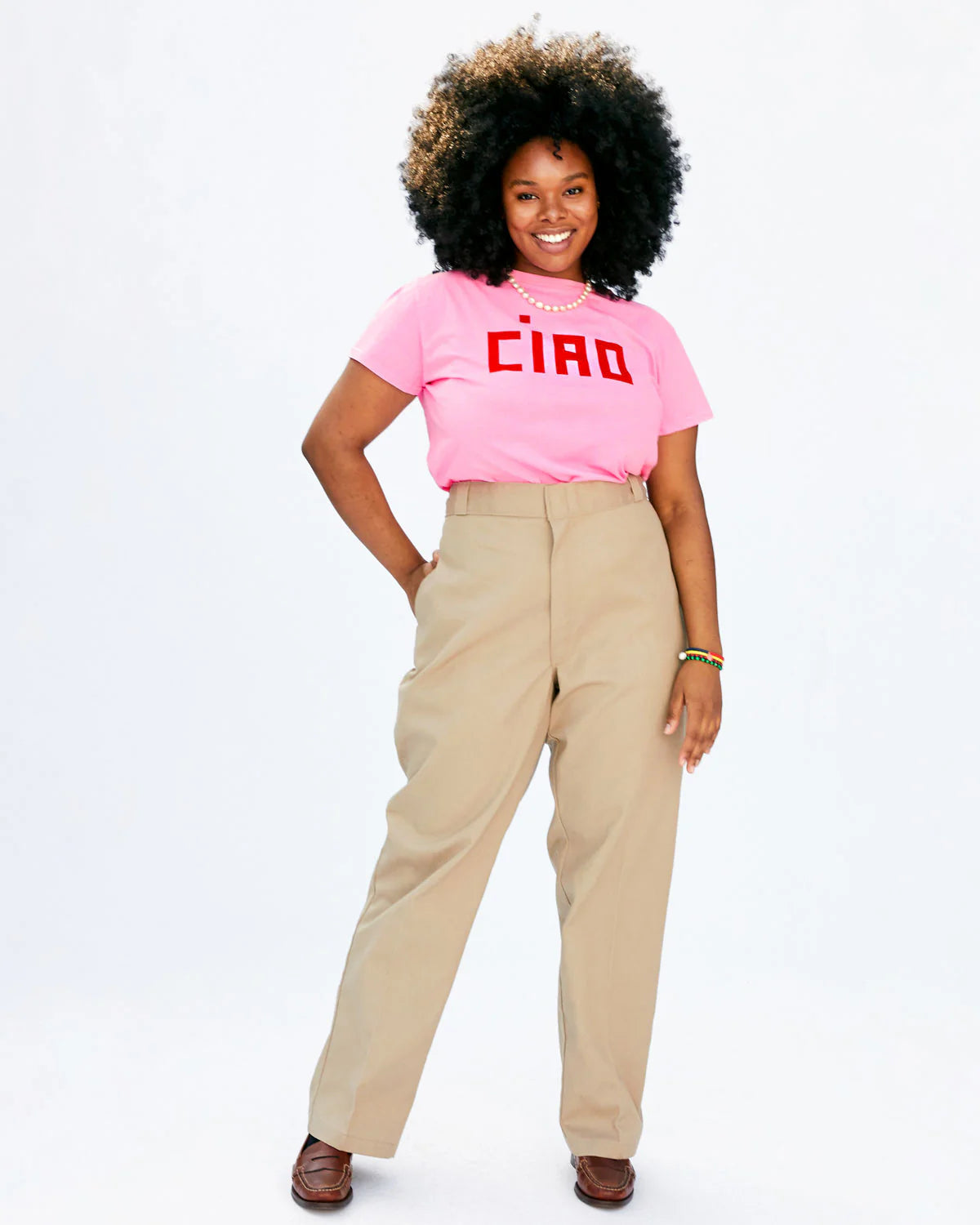 Classic Tee, Neon Pink Ciao
