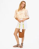 Petite Jeanne Bag, Tan Rattan