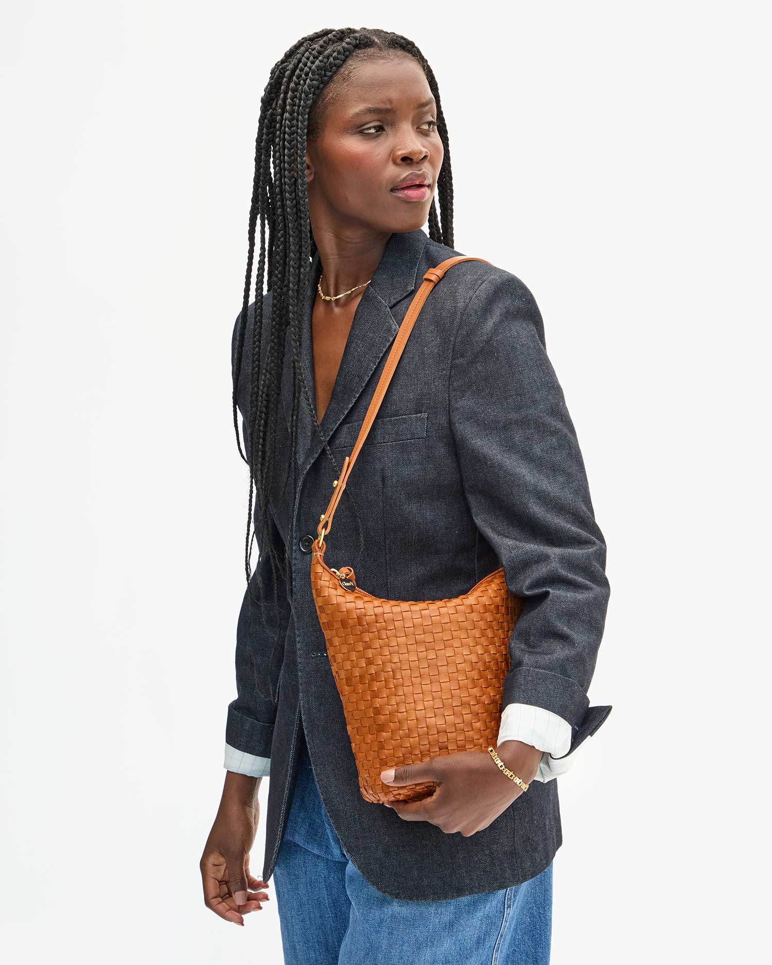 Petite Jeanne Bag, Natural Woven Checker