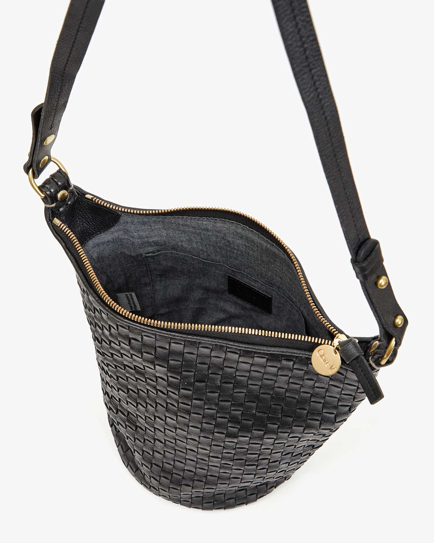 Petite Jeanne Bag, Black Woven Checker