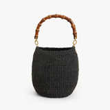 Petite Pot de Miel, Black with Bamboo Handle