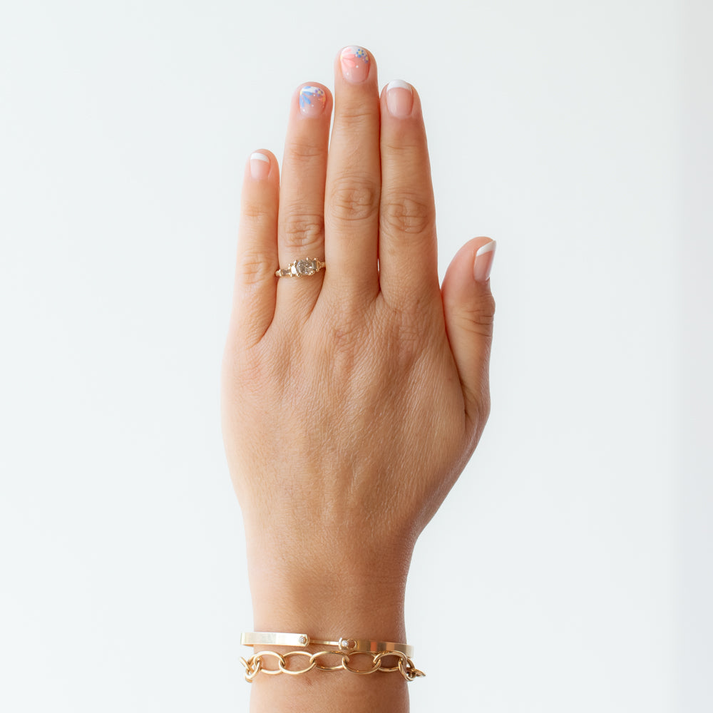 Champagne Diamond Radiant Cluster Ring