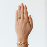 Mixed Cut Emerald Cluster Ring