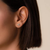 Classic Diamond Cluster Stud Earrings