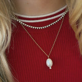 Baroque Pearl Diamond Droplet Charm
