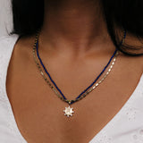 Petite Lapis Beaded Necklace