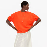 Short Sleeve Oversized Sweatshirt, L'Orange