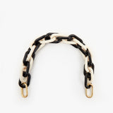 Shortie Strap, Black and Cream Resin