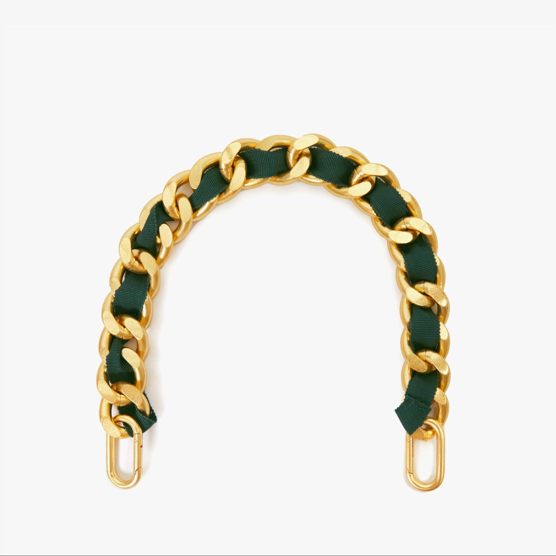 Shortie Strap, Evergreen Grosgrain Chain