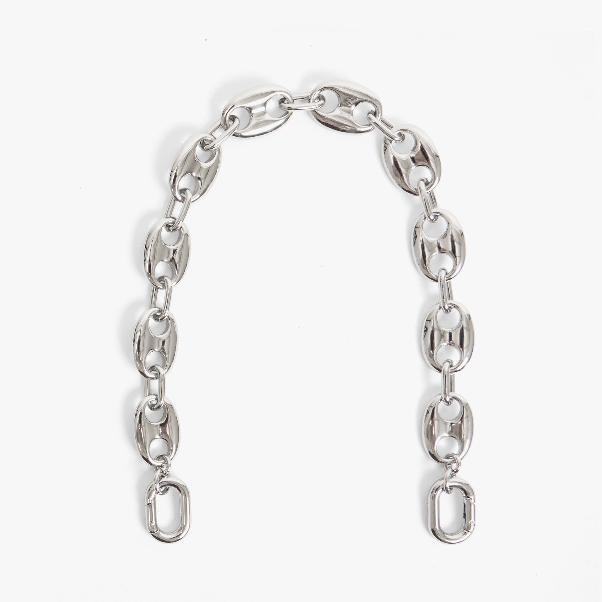 Shortie Strap, Silver Mariner Chain