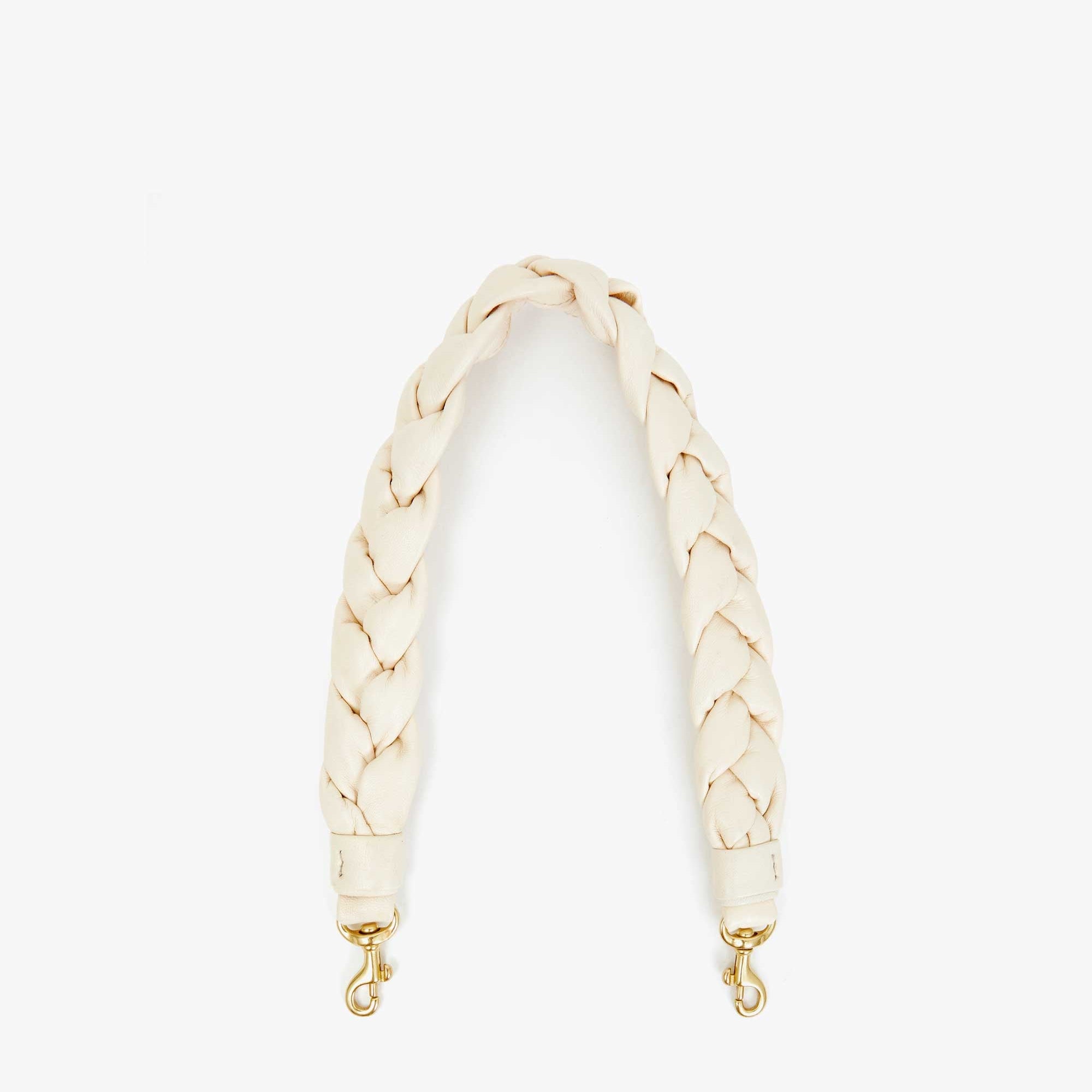 Shoulder Strap, Cream Braided Nappa