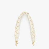 Shoulder Strap, Cream Braided Nappa