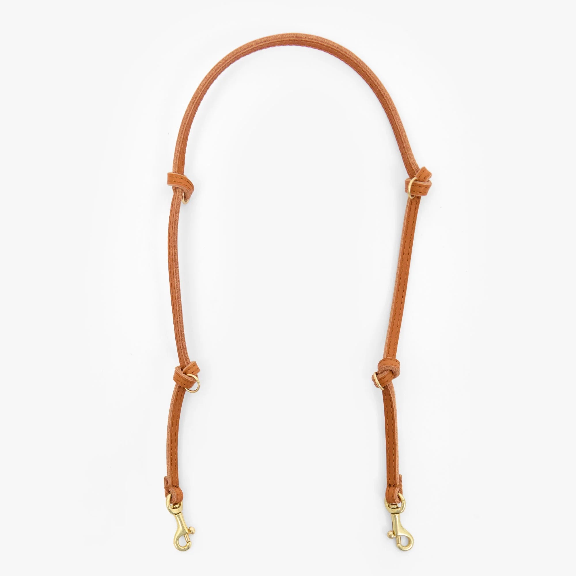 Shoulder Strap, Cuoio Knotted Leather with O Rings