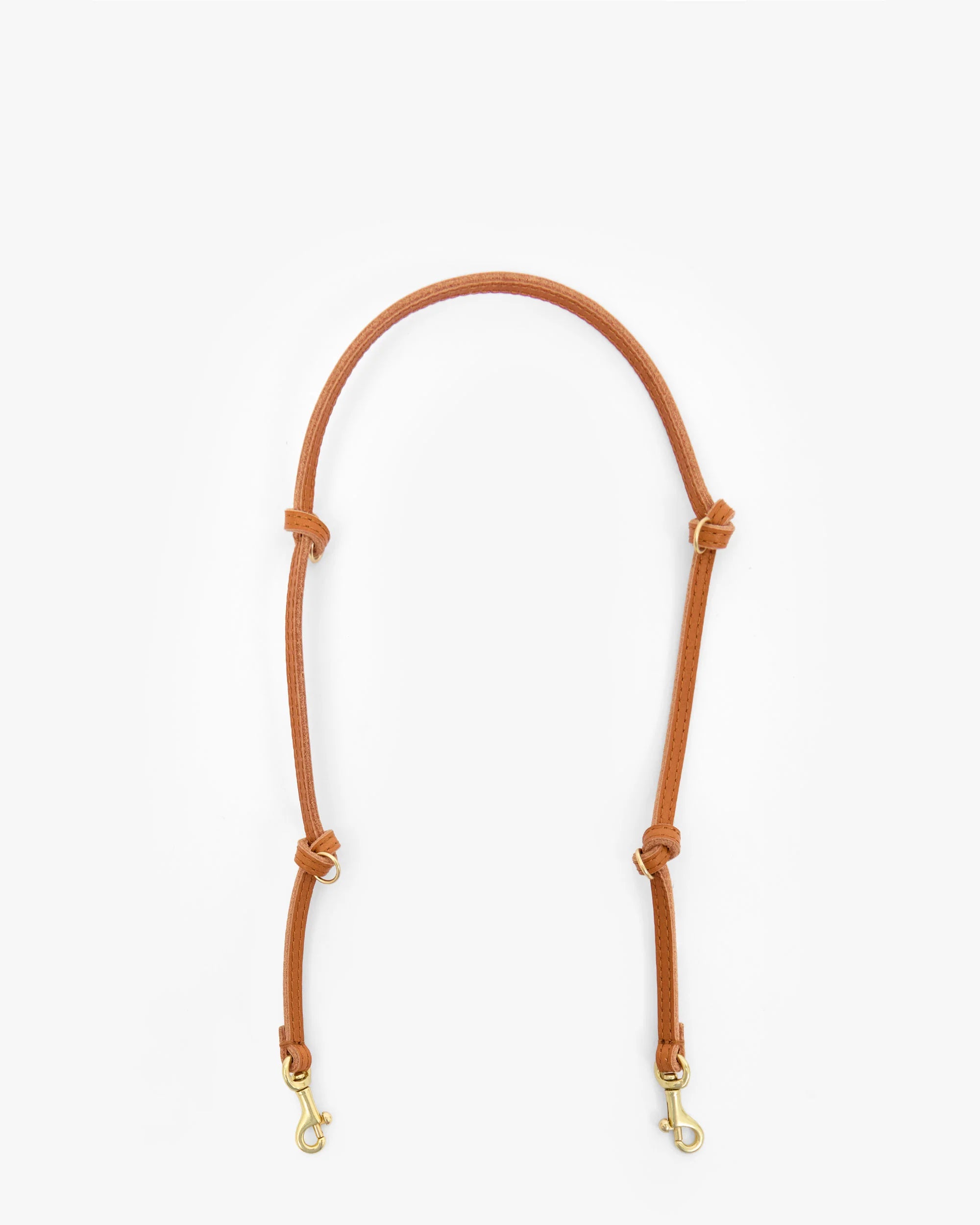 Shoulder Strap, Cuoio Knotted Leather with O Rings