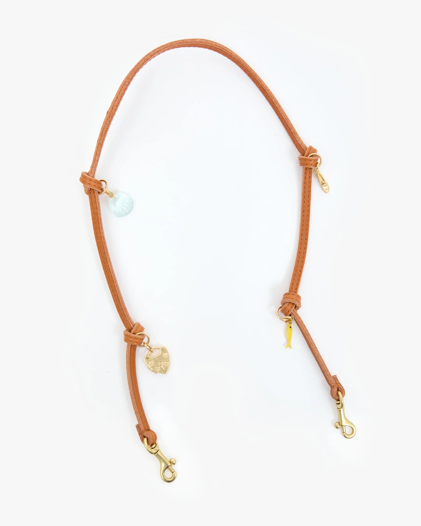 Shoulder Strap, Cuoio Knotted Leather with O Rings