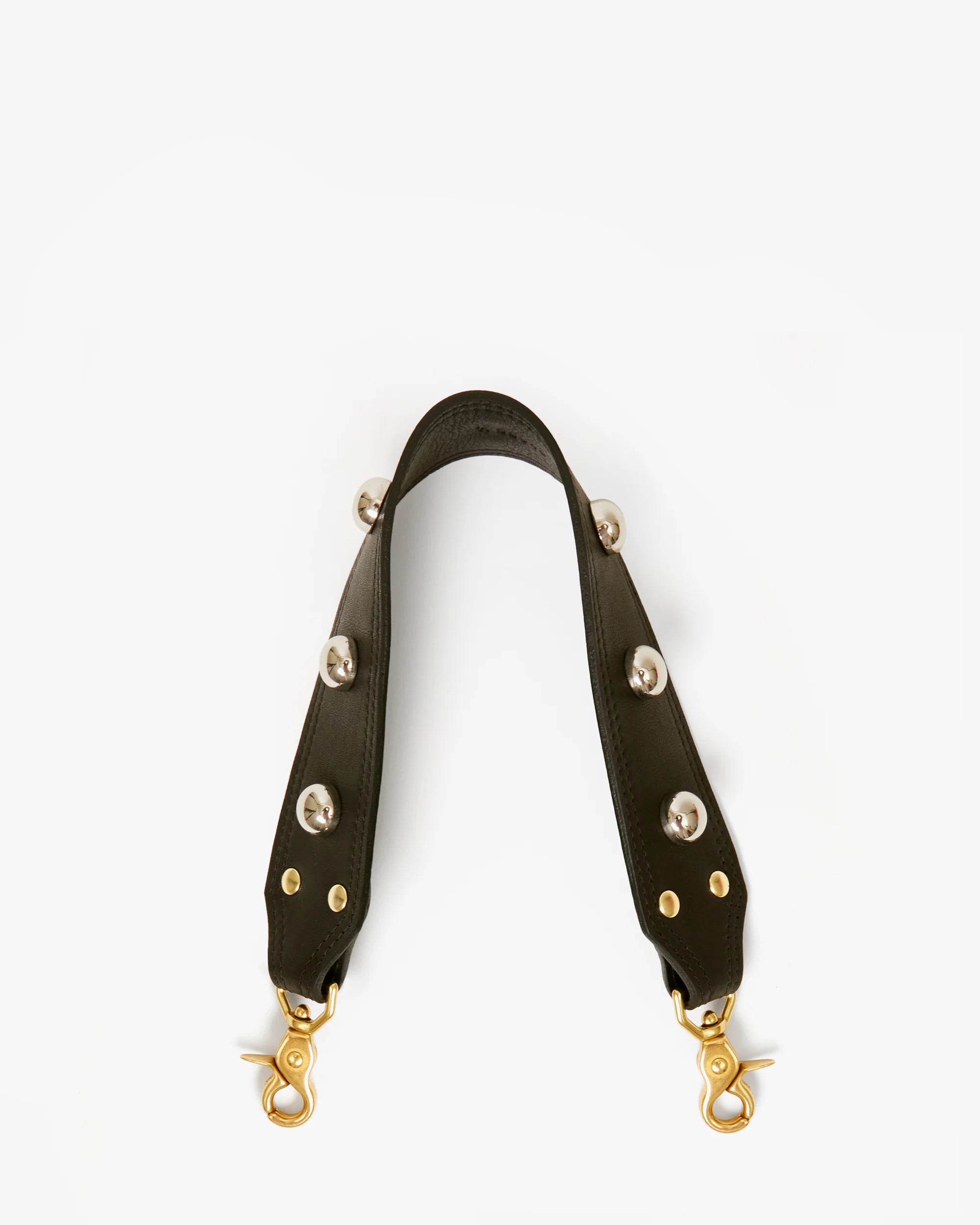 Shoulder Strap, Black Naturelle with Studs