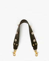 Shoulder Strap, Black Naturelle with Studs