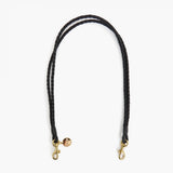 Shoulder Strap, Black Petite Double Braids