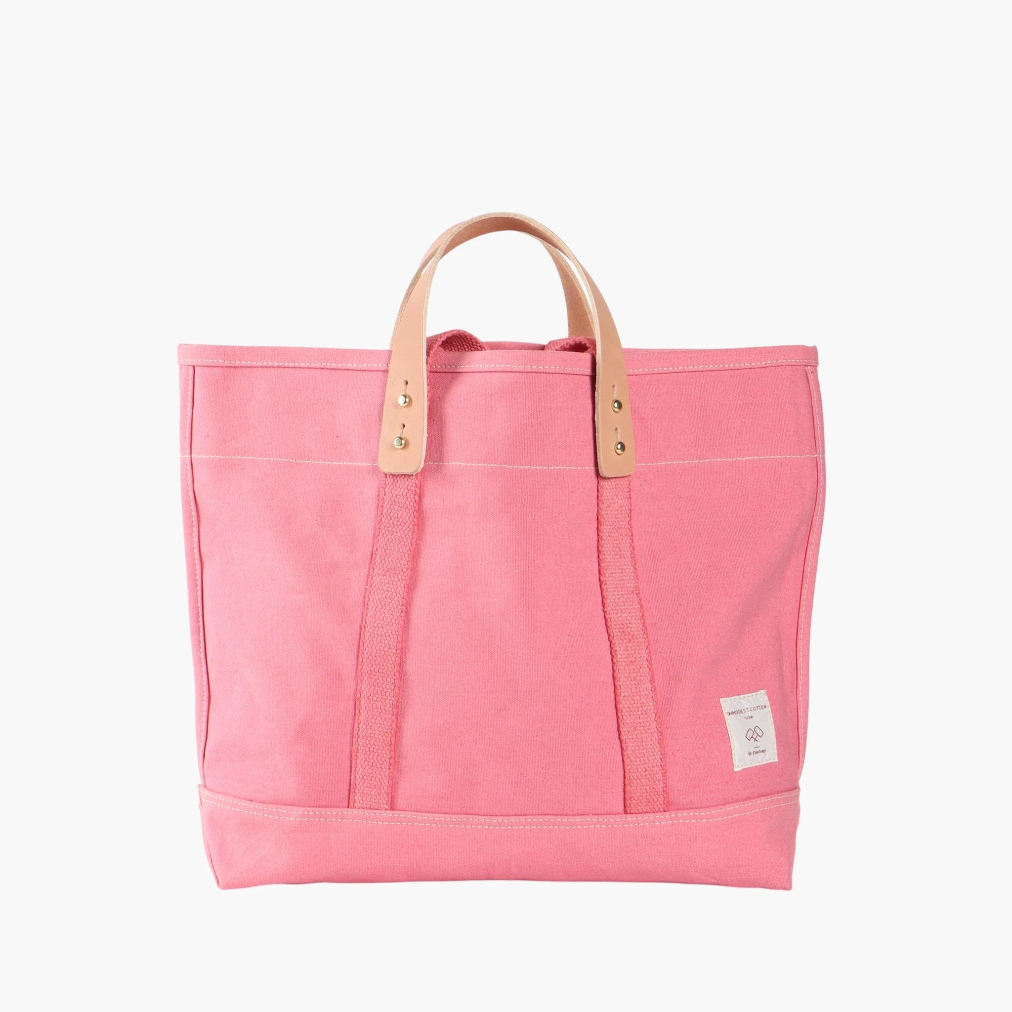 Small East West Tote, Flamingo