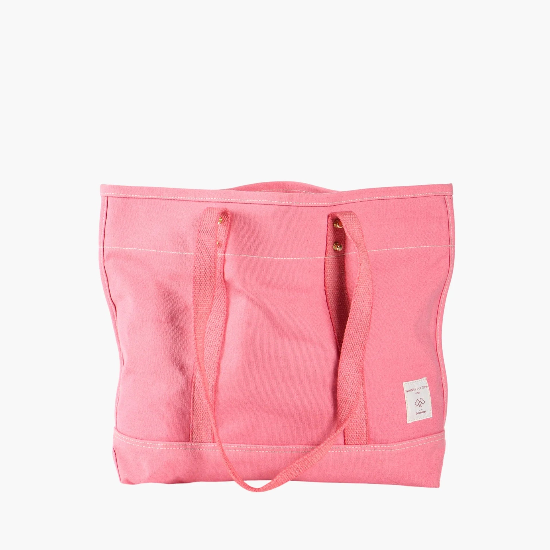 Small East West Tote, Flamingo