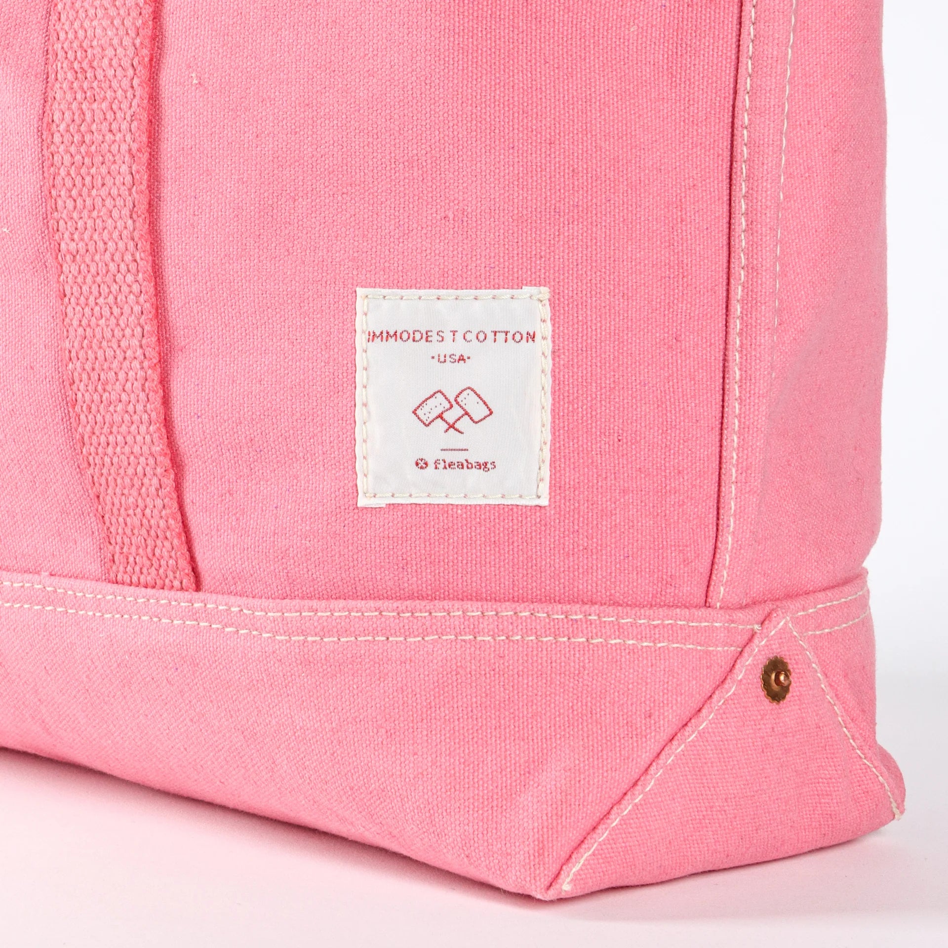Small East West Tote, Flamingo