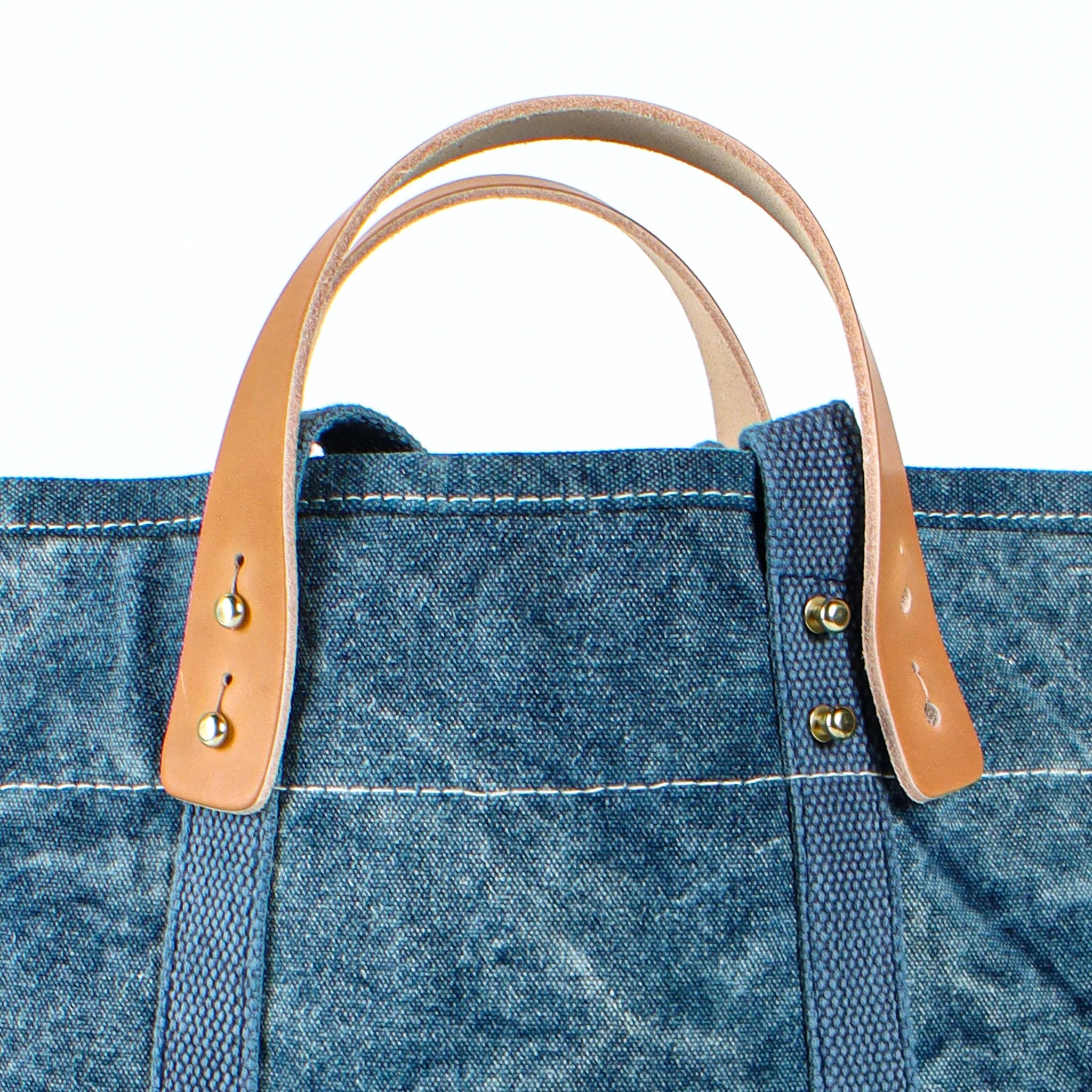 Immodest Cotton | Small East West Tote, Washed Denim