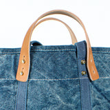 Immodest Cotton | Small East West Tote, Washed Denim