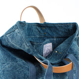 Immodest Cotton | Small East West Tote, Washed Denim