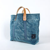 Immodest Cotton | Small East West Tote, Washed Denim