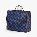 Clare V. | Summer Simple Tote, Deep Blue and Chocolate Checker