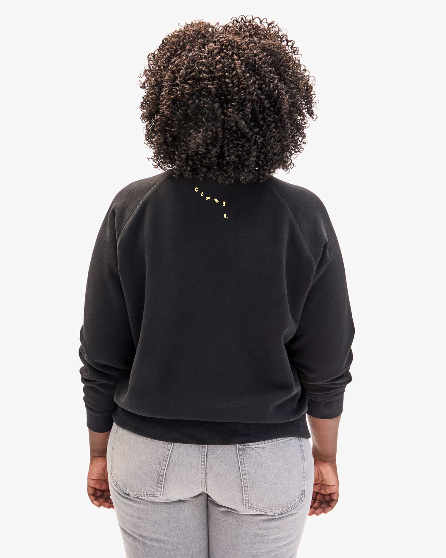 Sweatshirt, Black Embroidered Le Weekend