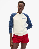 Sweatshirt, Embroidered Sardine, Cream / Navy