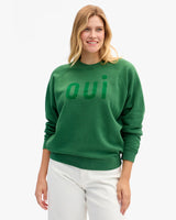 Sweatshirt, Evergreen Flocked Oui