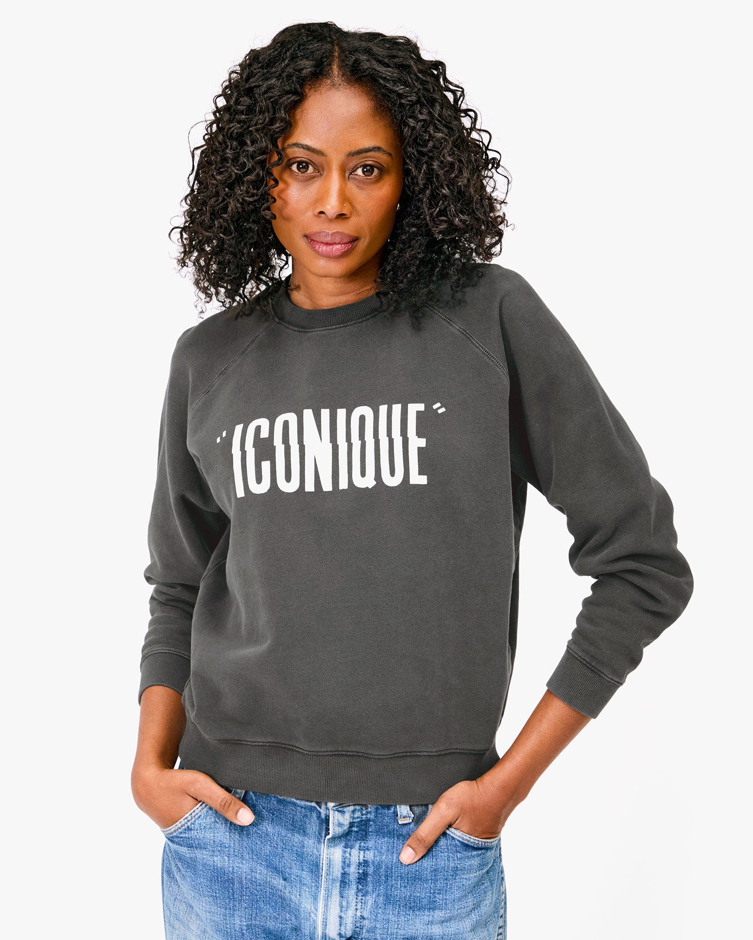 Sweatshirt, Faded Black Iconique