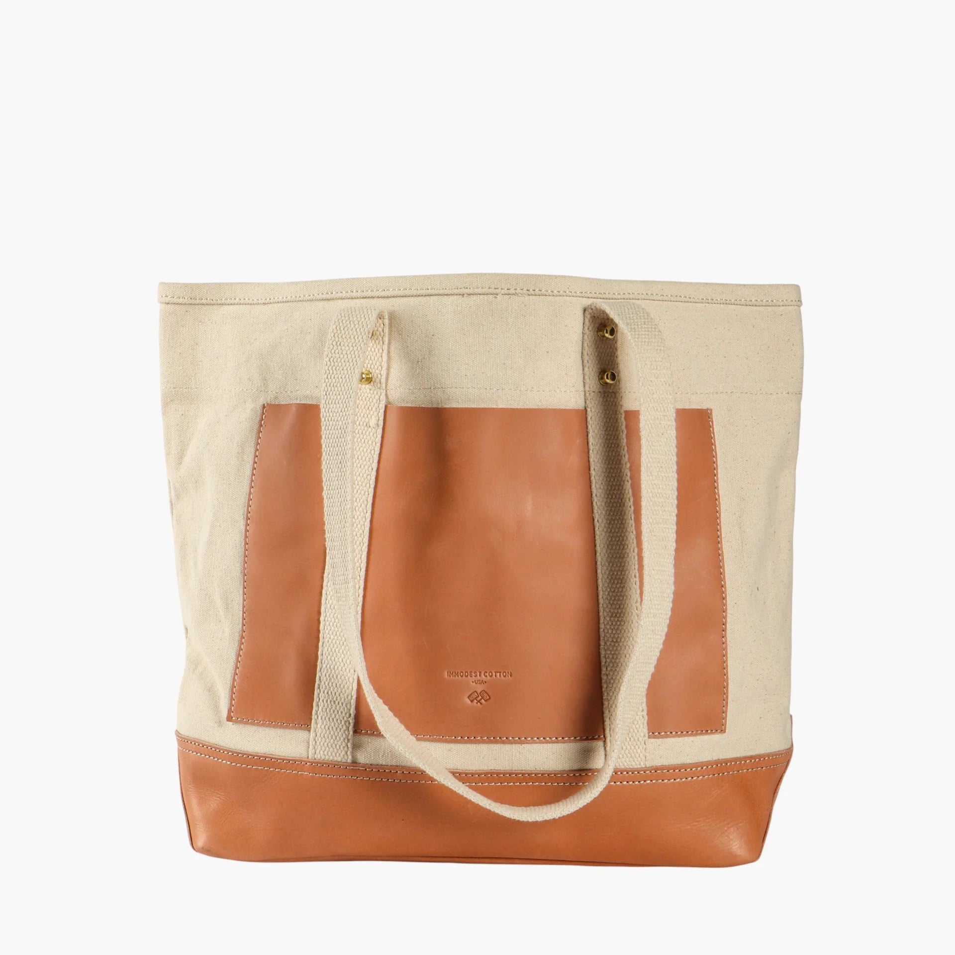 Editor Tote, Natural + Tan