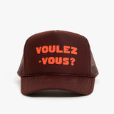 Trucker Hat, Chocolate with L'Orange Voulez-Vous?