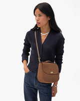 Turnlock Louis with Top Handle, Choco Bar Nubuck