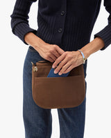 Turnlock Louis with Top Handle, Choco Bar Nubuck