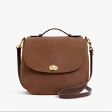 Turnlock Louis with Top Handle, Choco Bar Nubuck