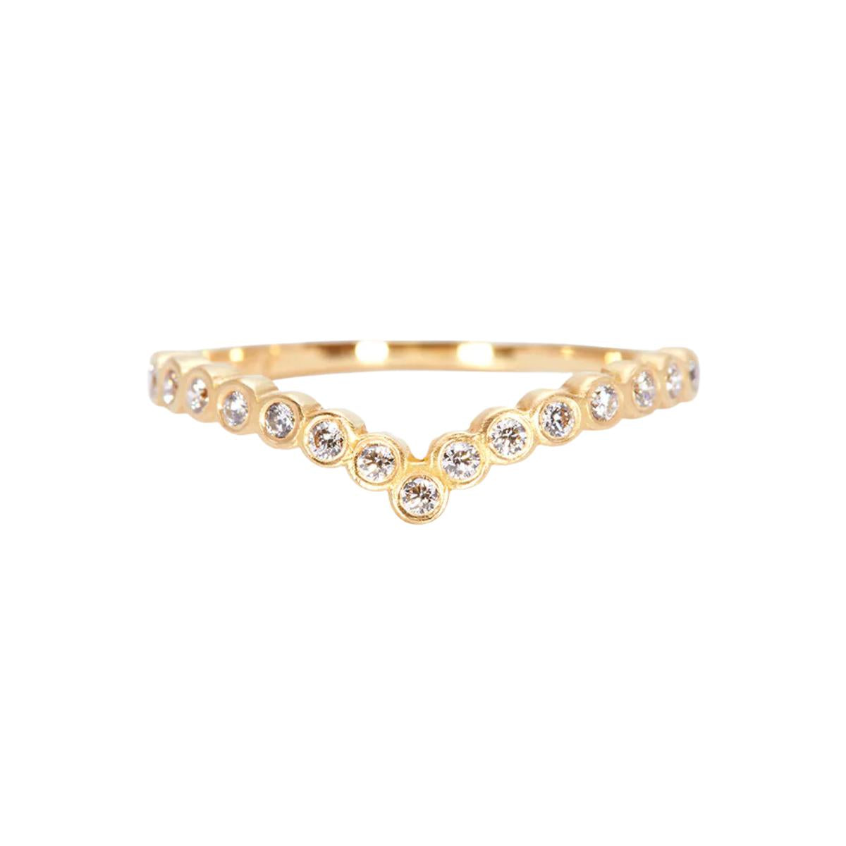 Satomi Kawakita | White Diamond Contour Circle Band