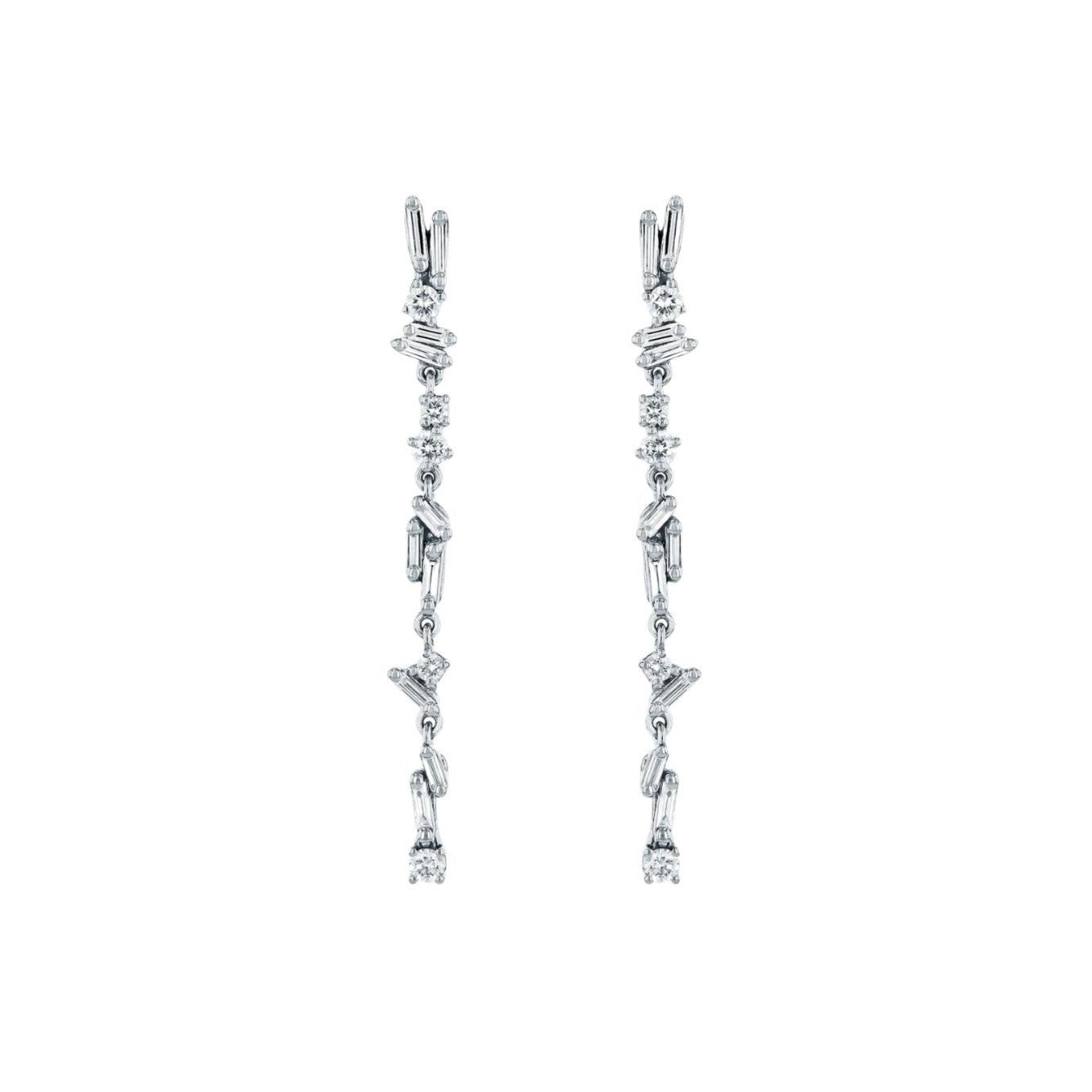 Suzanne Kalan | 18k Diamond Dangle Earrings