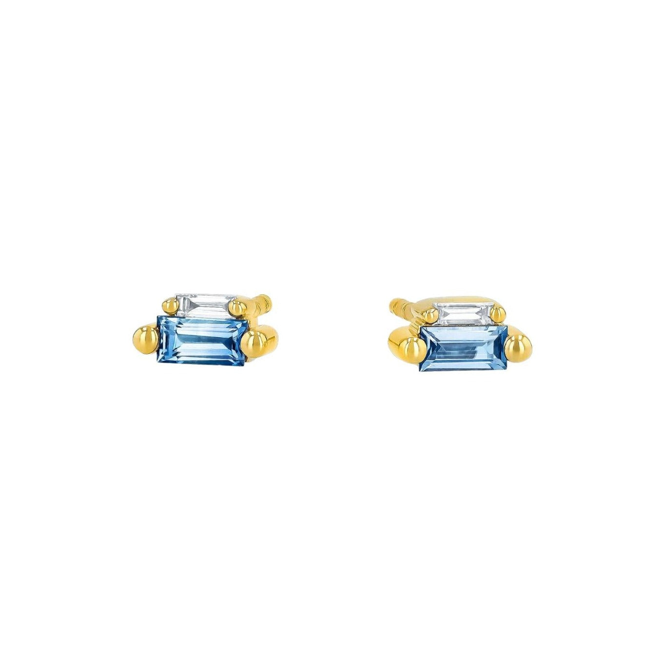 Suzanne Kalan | 18k Bold Light Blue Sapphire Mini Stud Earrings