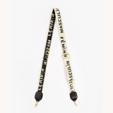 Adjustable Crossbody Strap, Cream and Black Masculin Feminin